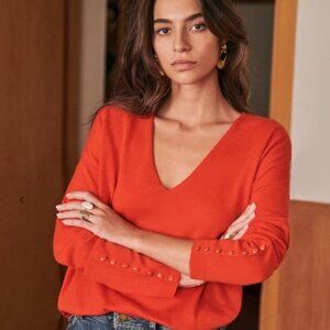 Sezane Amedee Jumper - Orange / Size M